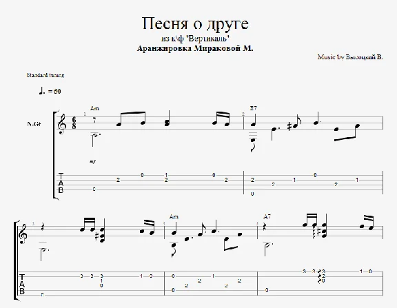 В. Высоцкий - Песня о друге