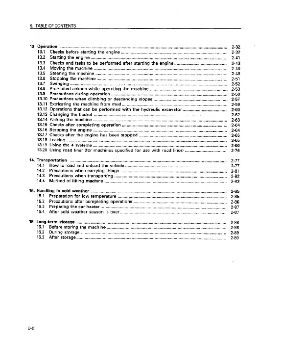Komatsu PC128UU-1 Operation and Maintenance Manual