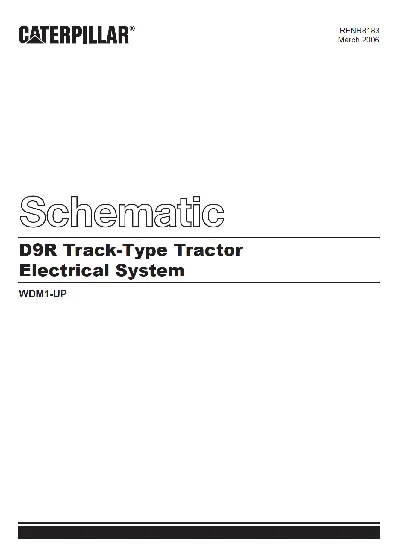Caterpillar D9R Schematic Electrical System