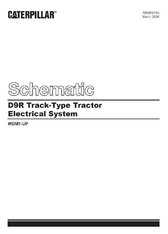 Caterpillar D9R Schematic Electrical System