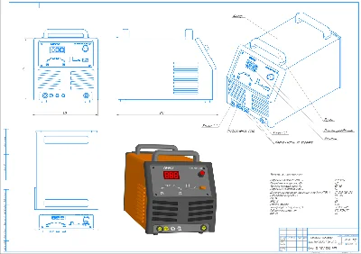 Чертеж Сварочный инвертор Сварог TECH TIG200 P DSP ACDC
