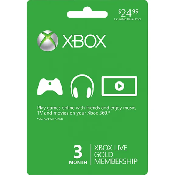 Xbox Live Gold 3 Months Global/RegionFree Subscription