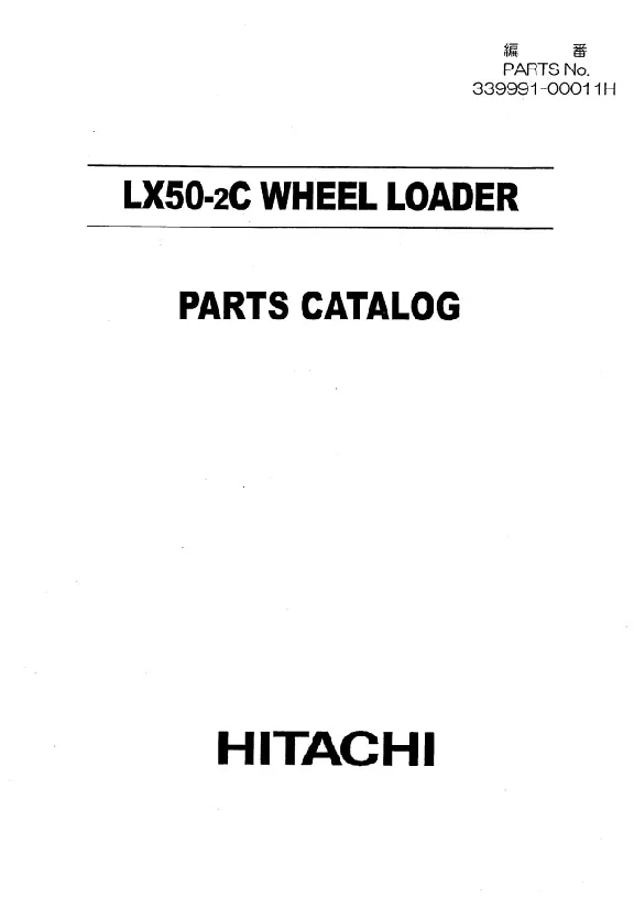 Hitachi LX50-2C Parts Catalog
