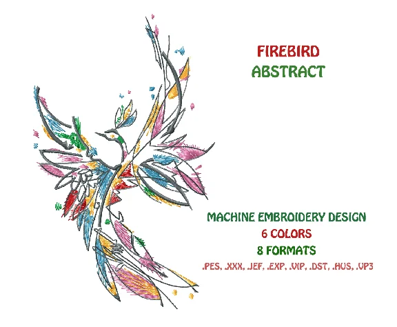 Design for machine embroidery. Abstract Frog,