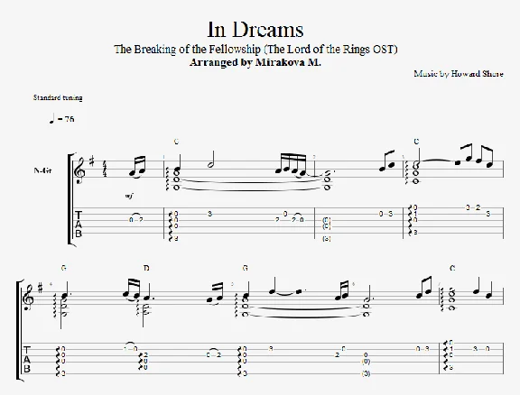 In Dreams - The Lord of the Rings OST