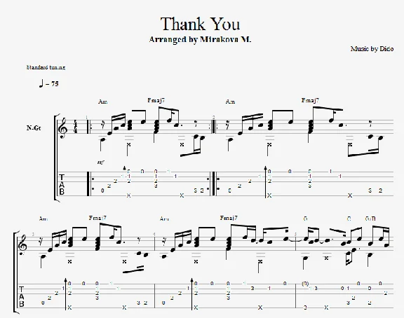 Dido - Thank You | Fingerstyle cover