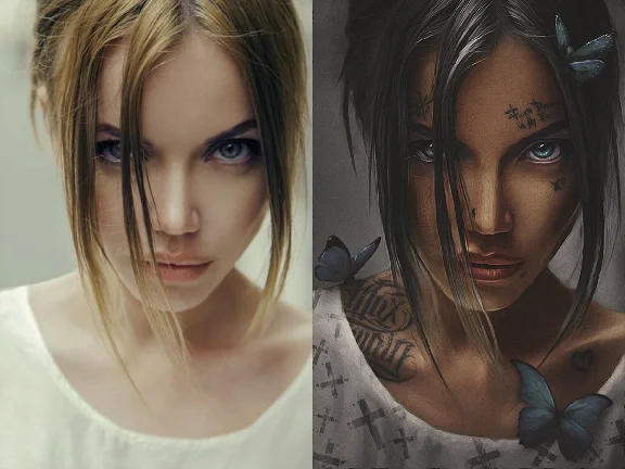 Step-by-step video tutorial on art processing photos in