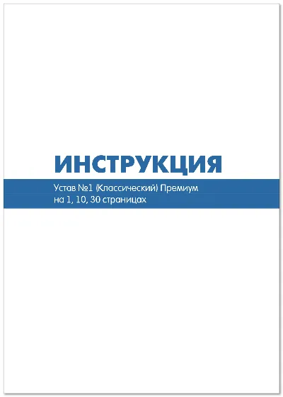 Устав ООО №1 (Классический) на 1 и 10 страницах 2025