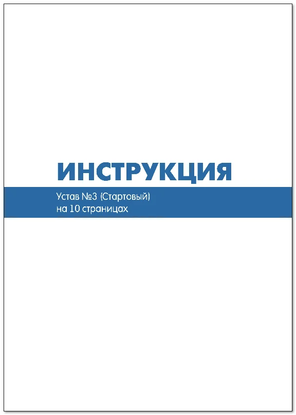 Устав ООО №3 (Стартовый) на 10 страницах 2025
