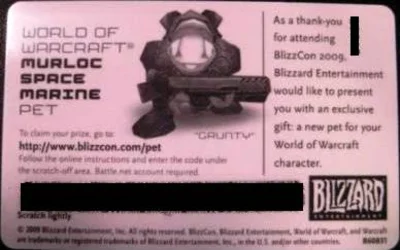 Grunty Marine Murloc Pet Пострел Blizzcon 2009