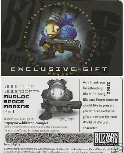 Grunty Marine Murloc Pet Пострел Blizzcon 2009