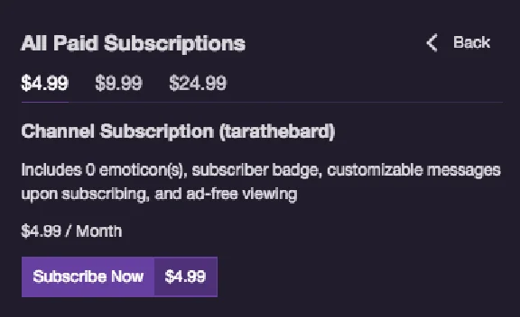 Twitch Gift Subscriptions на любой канал 1-3 уровня саб