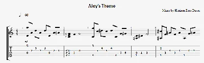 Aloy´s Theme (Horizon Zero Dawn) - guitar notes+tabs