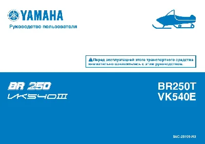 Instructions snowmobile YAMAHA VK540E BR25
