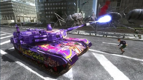 EARTH DEFENSE FORCE 4.1 Gigantus Tank, Bullet Girls Mar