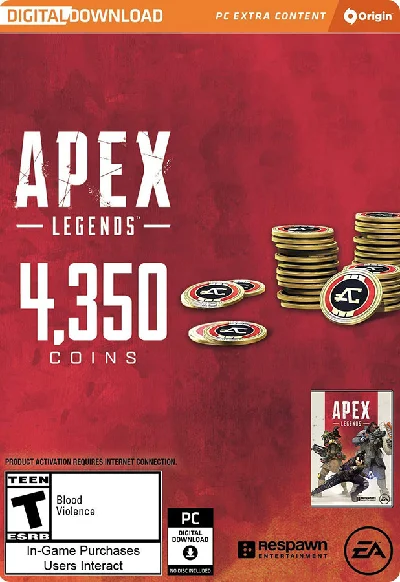 APEX LEGENDS - 4,350 APEX COINS (ORIGIN) | Все страны