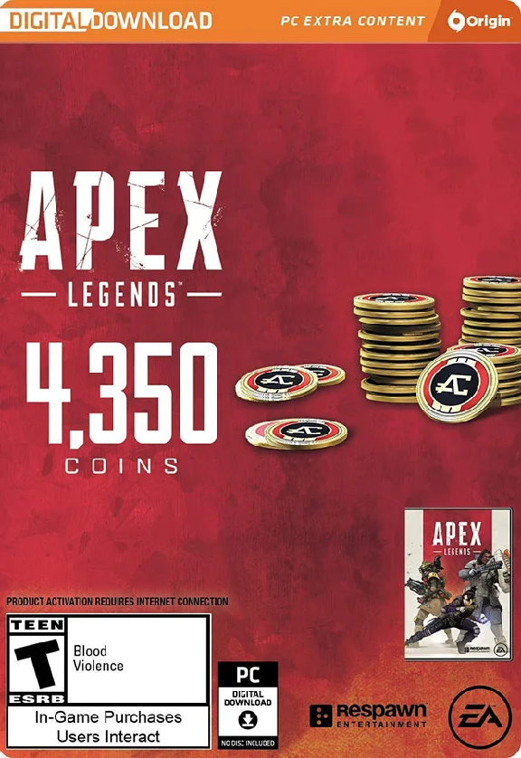 APEX LEGENDS - 4,350 APEX COINS (ORIGIN) | Все страны