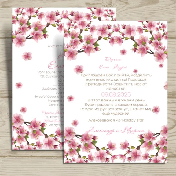 Template wedding invitation "Spring" №51