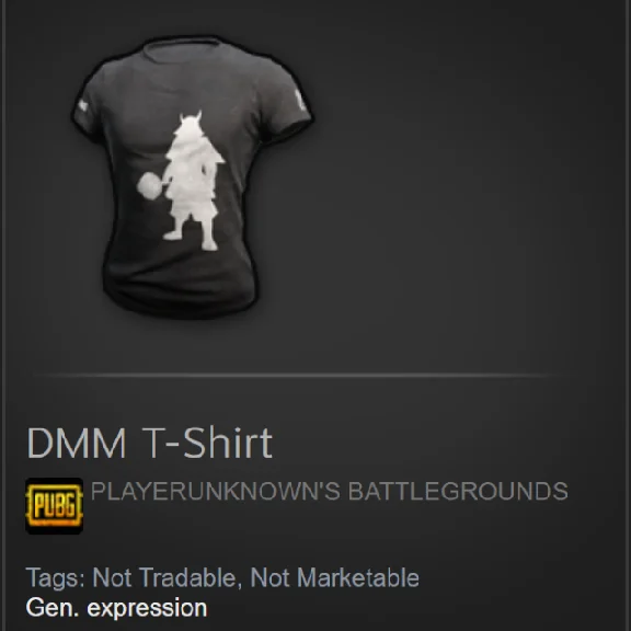 DMM t-shirt for PUBG (CD-key) Steam code