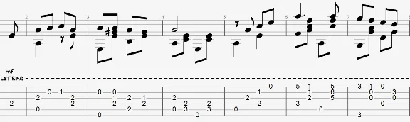 Song of the robbers tabs and notes
