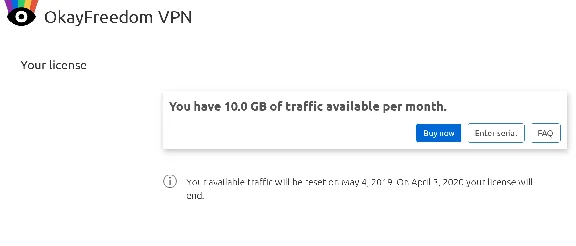 ♐ OKAYFREEDOM⭕️ VPN PREMIUM 1 YEAR CODE/KEY🔑10Gb/Month