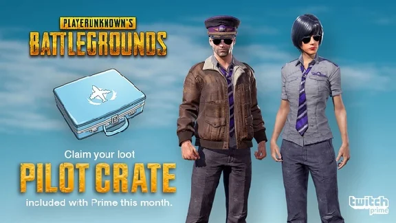 TWITCH PRIME PUBG 3 SETS Crates✅JUNGLE+PILOT+GUNSLINGER
