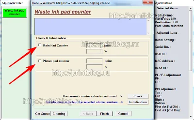 Adjustment program Epson WF 840, 845 (Reset)