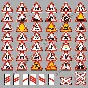 Road signs of Ukraine - Warning, Vector image