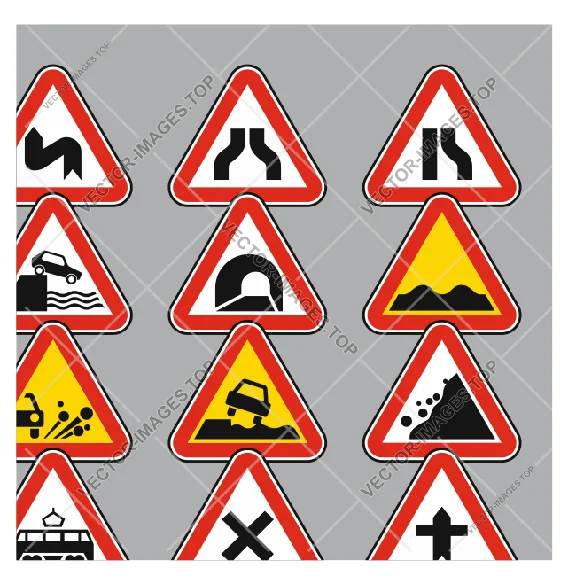 Road signs of Ukraine 2019, Vector image (vinyl-ready)