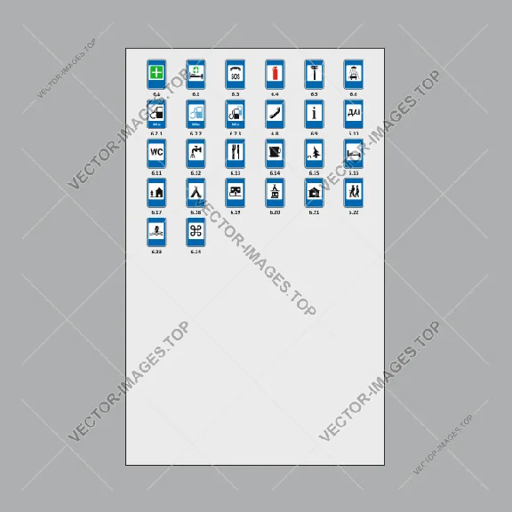 Road signs of Ukraine 2019, Vector image (vinyl-ready)