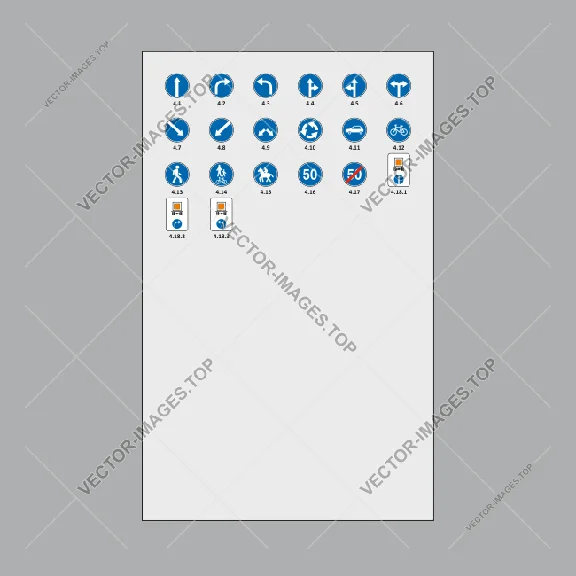 Road signs of Ukraine 2019, Vector image (vinyl-ready)