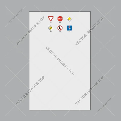 Road signs of Ukraine 2019, Vector image (vinyl-ready)