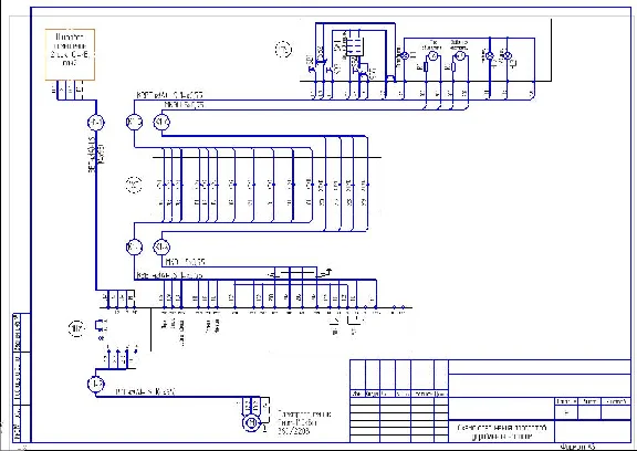 The scheme of turning on of the pump via the frequency