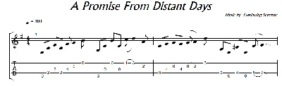 A Promise From Distant Days (ES) - guitar note+tab