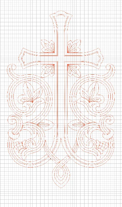 Cross_2 (vector for CNC machine)