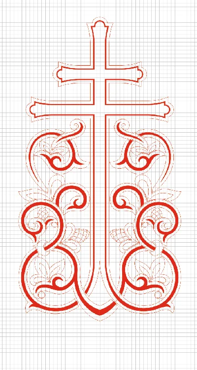 Cross_3 (vector for CNC machine)