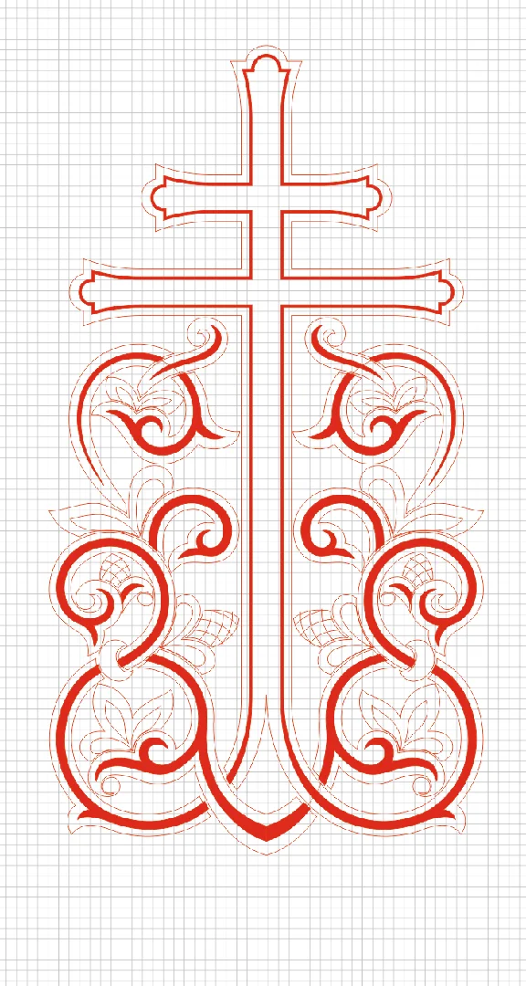 Cross_3 (vector for CNC machine)