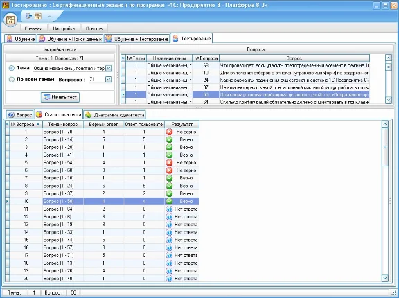 Testing knowledge of the platform «1C: Enterprise 8.3»