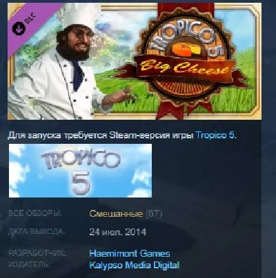 Tropico 5 - The Big Cheese 💎STEAM KEY RU+CIS LICENSE