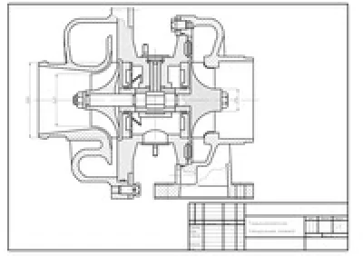 Longitudinal section of the turbocharger TCR 8.5