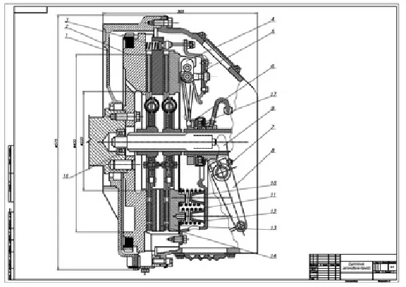 Drawing dual clutch KAMAZ