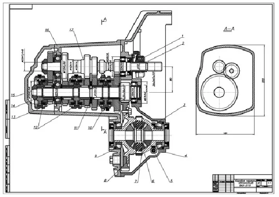 Plans transmission of VAZ-2110