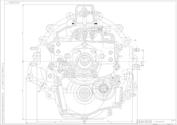Drawing gearbox KAMAZ-55111