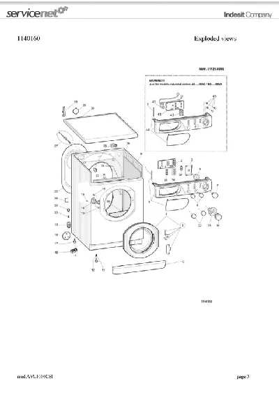 Сервис мануал стиральной машины Ariston AVL 1000