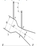 Water flows through a venturi (D1; D2). Determine the f