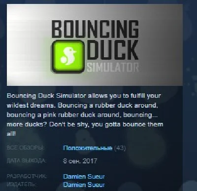 Bouncing Duck Simulator STEAM KEY REGION FREE GLOBAL