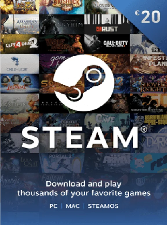 STEAM WALLET 20€ EURO GIFT CARD 💶 | + GIFT 🎁