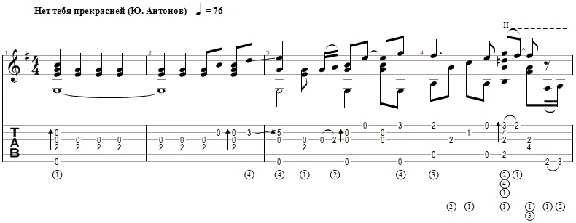 Nobody´s more beautiful (Antonov) - arranged for guitar