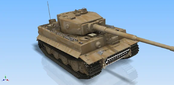 3D модель танка Tiger 1  Autodesk Inventor 940 ДЕТАЛЕЙ