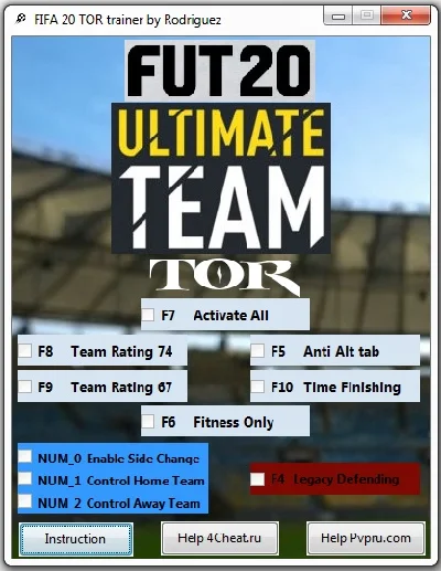 FIFA 20 TOR Cheat Trainer for Ultimate Team